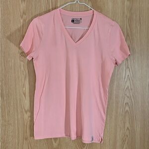 Carhartt Light Peach Relaxed Fit V-Neck Short Sleeve Tee